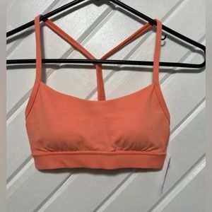 Sunny Coral Lululemon Flow Y Bra Nulu